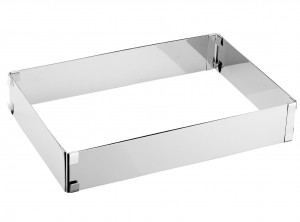 anello cornice torte inox rettangolare regolabile