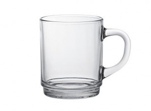 bicchiere tazza mug vetro temperato trasparente the