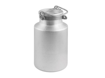 bidone in alluminio con coperchio