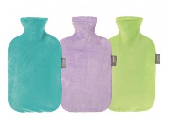borsa acqua calda in gomma ricoperta ciniglia fashy