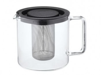 bollitore teiera vetro temperato con filtro per infusi rete inox simax