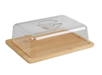 campana copriformaggio in legno bamboo