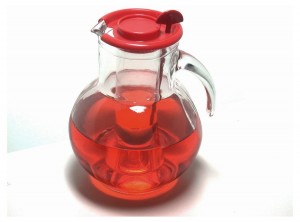 caraffa brocca vetro aperitivi con rinfrescatore ghiaccio