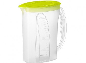 caraffa brocca in plastica con coperchio lt. 2
