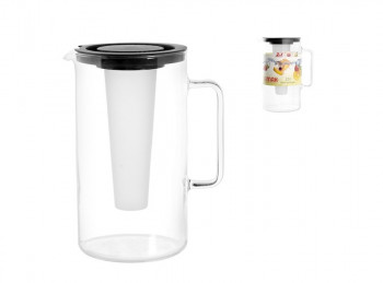 caraffa vetro borosilicato con filtro ghiaccio