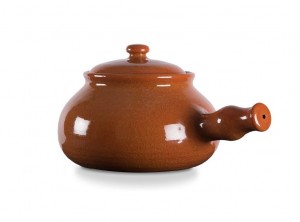 casseruola cuoci patate ceramica con coperchio