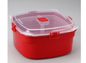 scatola box con cestello cottura vapore verdure sistema