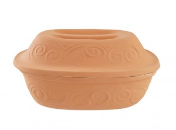 casseruola ovale in terracotta cuoci pollo e arrosto