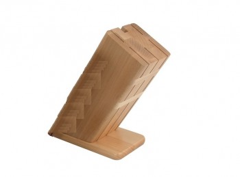 ceppo blocco porta coltelli in legno faggio naturale