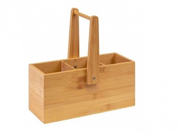 stand porta bottiglie in legno a 3 scomparti