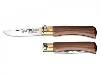 coltello temperino serramanico tasca legno noce old bear