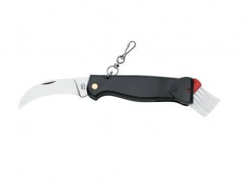coltello per raccolta funghi lama curva e spazzolino naylon