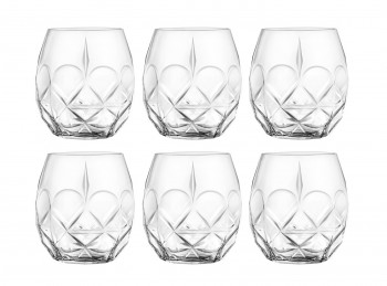 set 6 bicchiere effetto diamante ottico