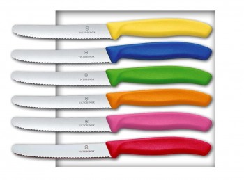 confezione regale 6 coltello tavola per bistecca victorinox