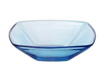 coppa insalatiera monoporzione in vetro azzurro
