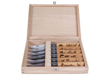 cofanetto bauletto coltelli collezione Opinel serie animalia