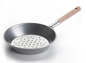 padella ferro castagne manico legno