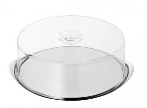 vassoio torta acciaio con campana plexiglass wmf