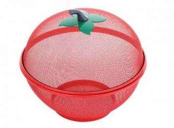 portafrutta metallo rete con coperchio