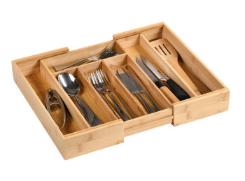 portaposate in legno bamboo regolabile