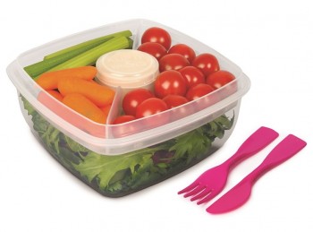 kit porta pranzo plastica con posate sistema
