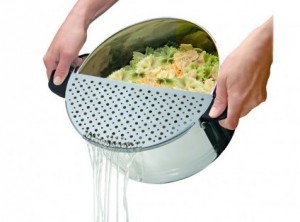 scolapasta universale mezzaluna inox eva