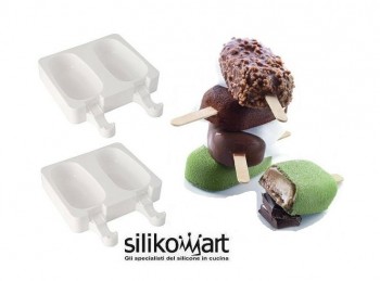 kit stampi forma gelato con stecco silicone silikomart
