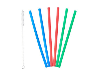 set 6 cannucce in silicone morbido