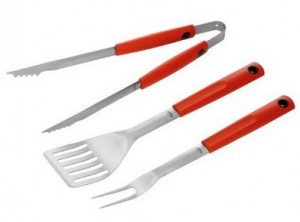 set attrezzi grill barbecue acciaio kuchenprofi