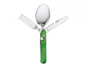 set posate campeggio alluminio rover mercury chiudibili