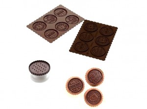 kit stampino biscotti placca silicone cioccolato
