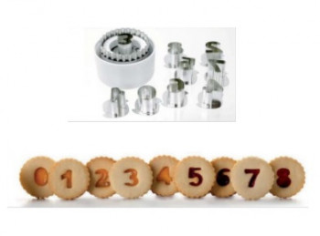 stampino biscotto frollino con espulsore numeri cifre