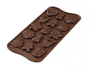 stampo placca silicone cioccolatini bottone natale 