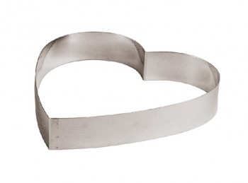 stampo anello cuore per torte e mousse acciaio inox paderno