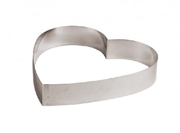 stampo anello cuore torte e mousse acciaio inox paderno