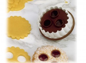 stampo biscotti natale linzer maibak con pulsante