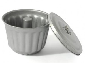 stampo budino crem caramel bagno maria con coperchio antiaderente