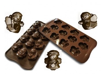 stampo placca silicone per cioccolatini forma angelo silikomart