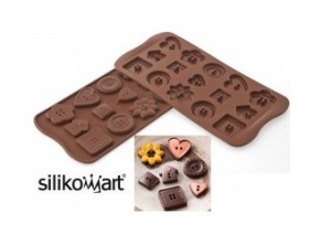 placca forma cioccolatini silicone bottoni