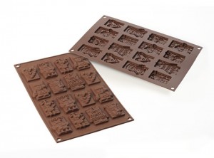 stampo forma cioccolatini tavoletta soggetti natale silikomart