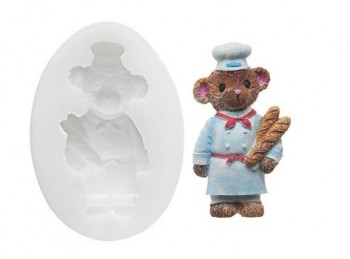 stampo impronta orso panettiere per marzapane o pasta di zucchero