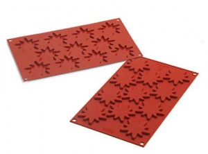 placca biscotti cioccolatini stella punte fiocco neve silikomart