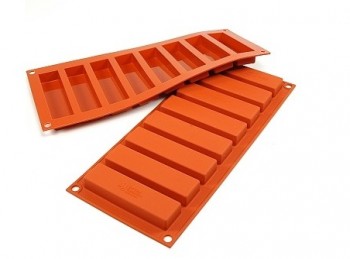 stampo placca silicone forma barretta rettangolare silikomart