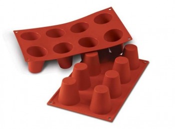 stampo 8 impronte per babà silicone silikomart