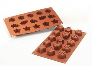 stampo placca mini tortina soggetti natale silicone silikomart