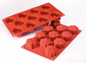 stampo mini muffin natale silicone Siilikomart fiocco di neve