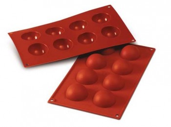 stampo placca silicone semi sfera cupola silikomart