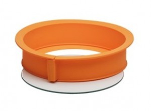 stampo tortiera apribile silicone fondo vetro tonda