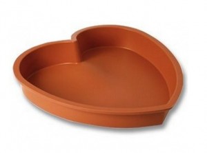 stampo tortiera silicone cuore pavoni