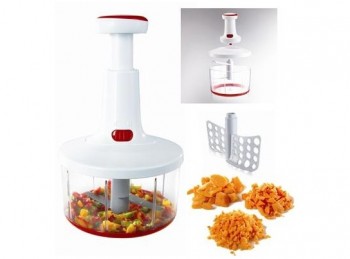 mini robot trita tutto manuale con lama inox leifheit twist cut